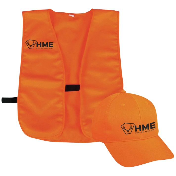 HME HMESFVHOR SafetyVest/Cap OSFA Orange Polyester
