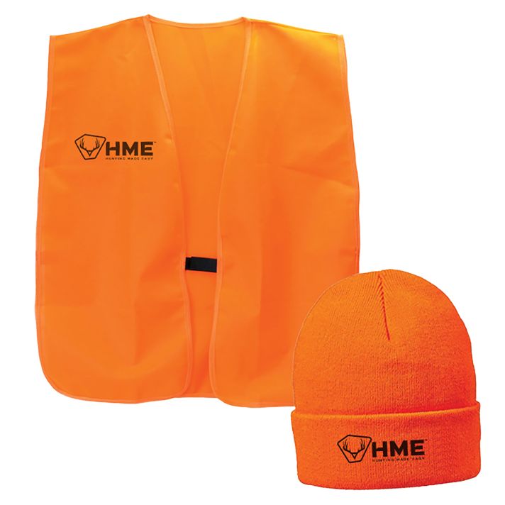 HME HMEVESTKCO SafetyVest/Beanie OSFA Orange Polyester