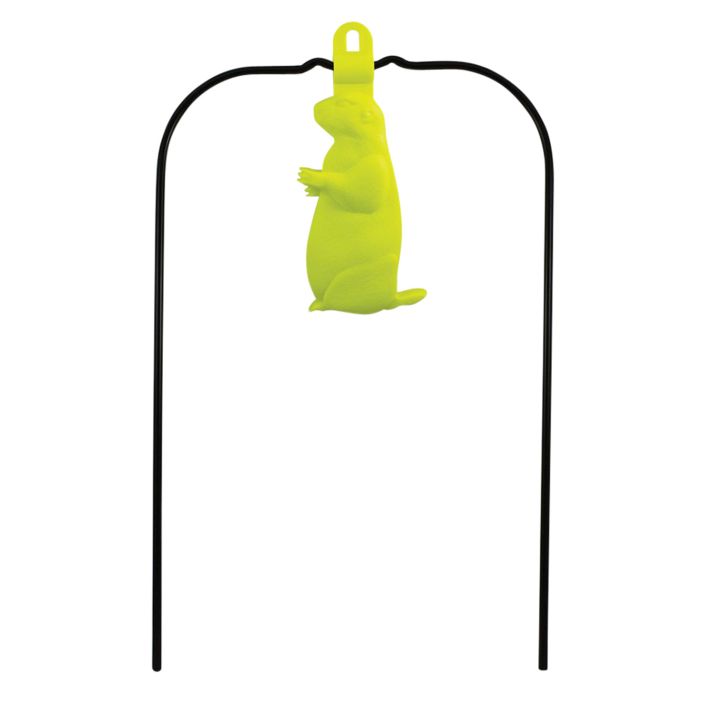 Birchwood Casey 48022 Ground Strike Hanging Prairie Dog Pistol/Rifle Rubber/Metal Yellow Prairie Dog Illustration Impact Enhancement Motion