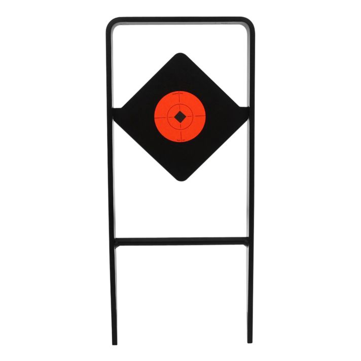 Birchwood Casey 47340 World of Targets Ace of Diamonds Centerfire Target AR500 Steel Black/Red Diamond Illustration Impact Enhancement Motion 0.50" Thick