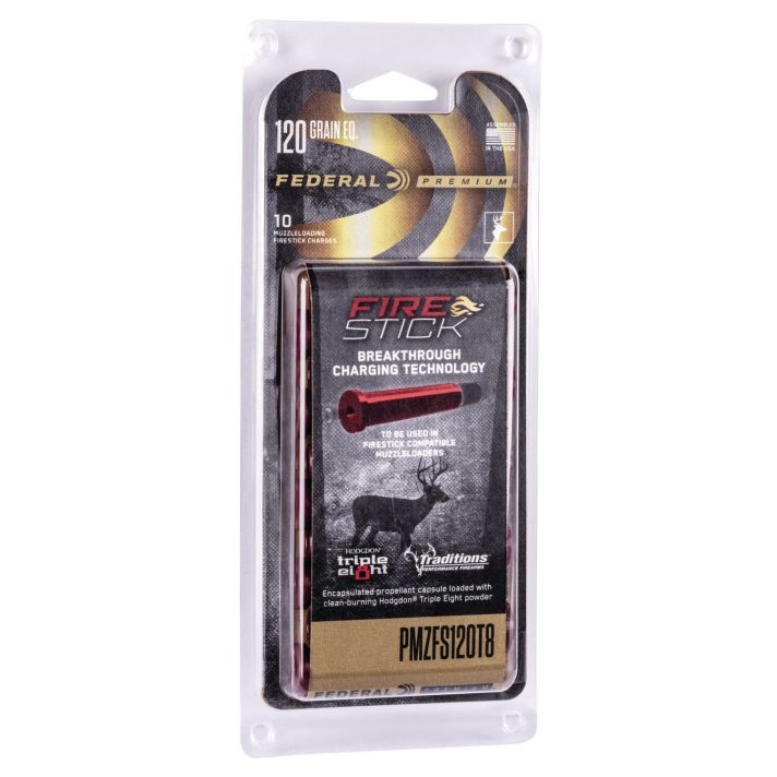 Federal PMZFS120T8 Premium Fire Stick 50Cal 120gr 10 Per Box/10 Case *For Traditions Nitro Only