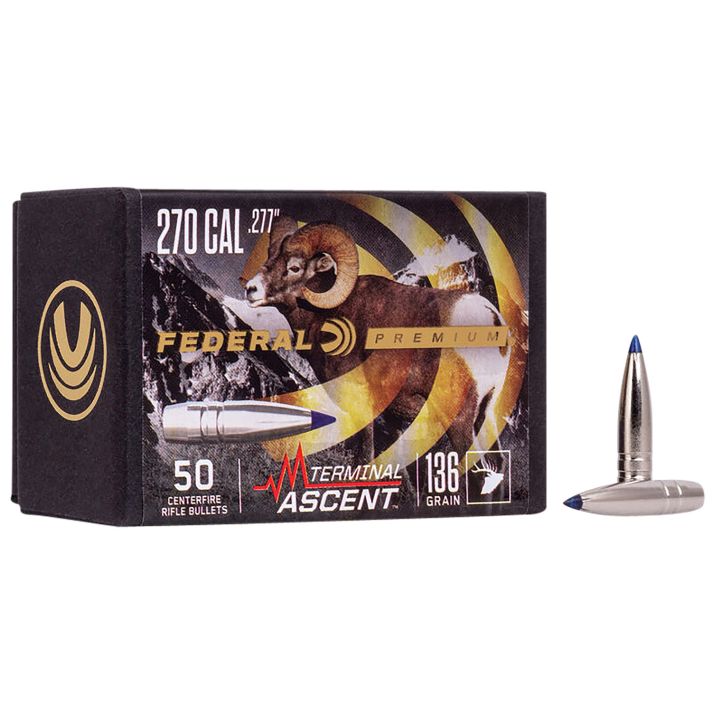 Federal PB277TA1 Premium Terminal Ascent Component 270Win 136gr 50 Per Box/4 Case