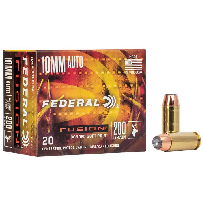 Federal F10FS1 Fusion Handgun 10mmAuto 200gr Fusion Soft Point 20 Per Box/10 Case
