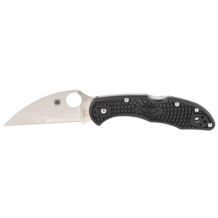 Spyderco C11FPWCBK Delica 4 Lightweight 2.87" Folding Wharncliffe Plain VG-10 SS Blade BlackTextured FRN Handle Includes Pocket Clip