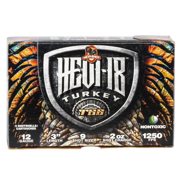 HEVI-Shot HS4009 HEVI-18 TSS Turkey 12Gauge 3" 2oz Tungsten 9Shot 5 Per Box/10 Case