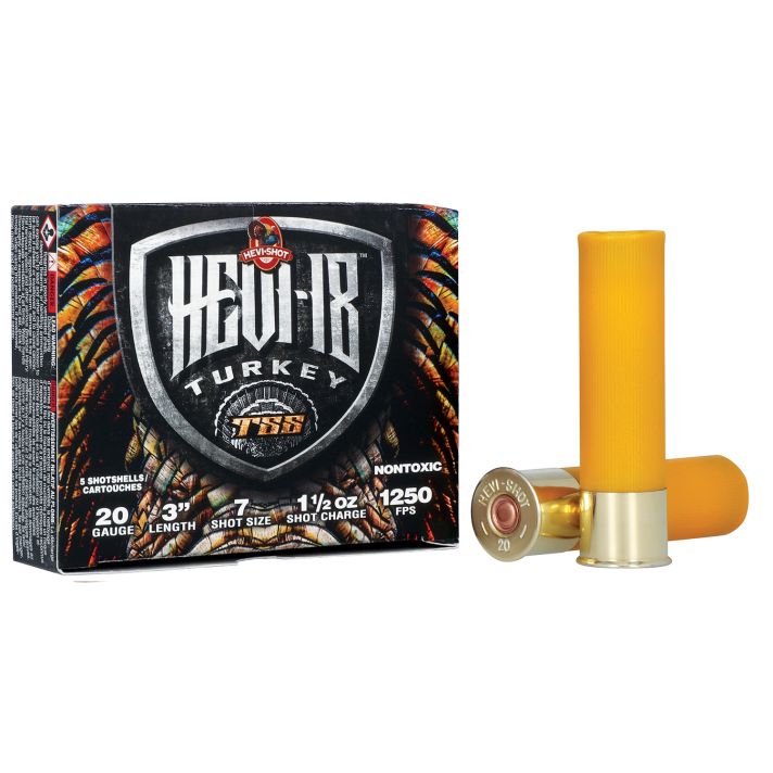 HEVI-Shot HS7007 HEVI-18 TSS Turkey 20Gauge 3" 1 1/2oz Tungsten 7Shot 5 Per Box/10 Case
