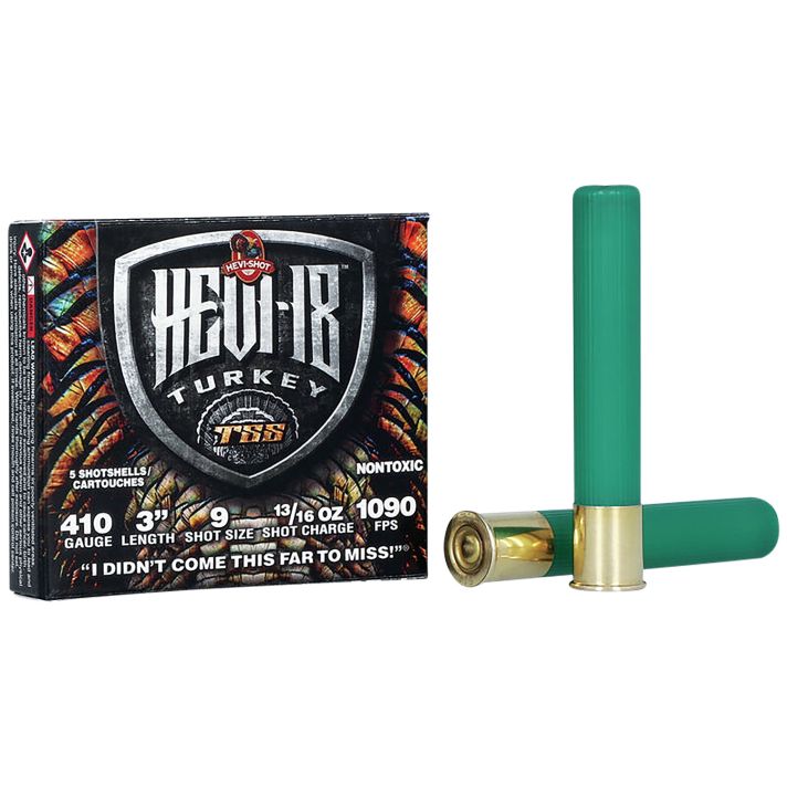 HEVI-Shot HS1009 HEVI-18 TSS Turkey 410Gauge 3" 13/16oz Tungsten 9Shot 5 Per Box/10 Case