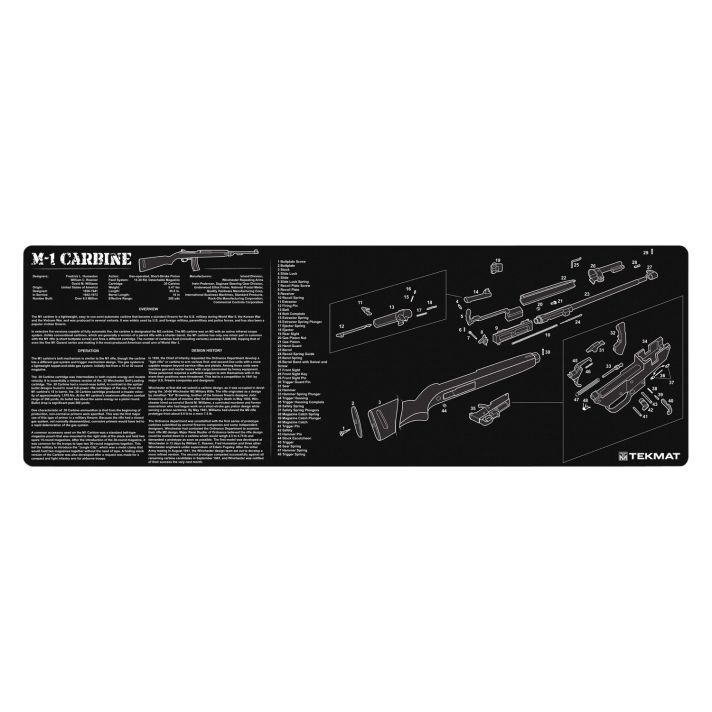 TekMat TEKR36M1CARB M1 Carbine Cleaning Mat Black/White Rubber 12"x36" M1 Carbine Parts Diagram