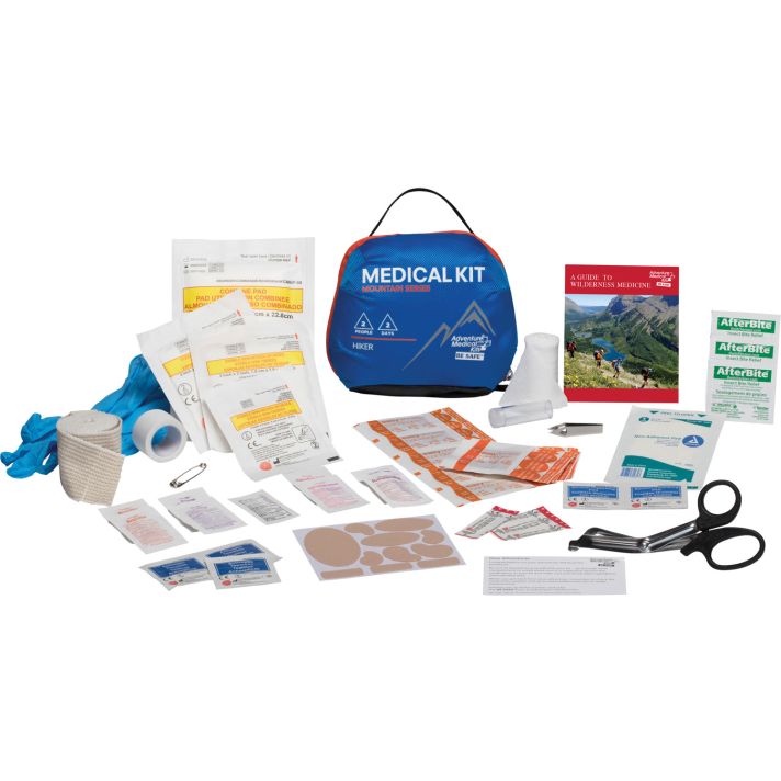 Adventure Medical Kits 01001001 Mountain Hiker Medical Kit Treats Injuries/Illnesses Water Resistant Blue