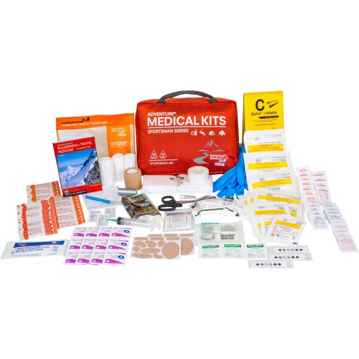 Adventure Medical Kits 01050400 Sportsman 400 Medical Kit Treats Injuries/Illnesses Waterproof Red