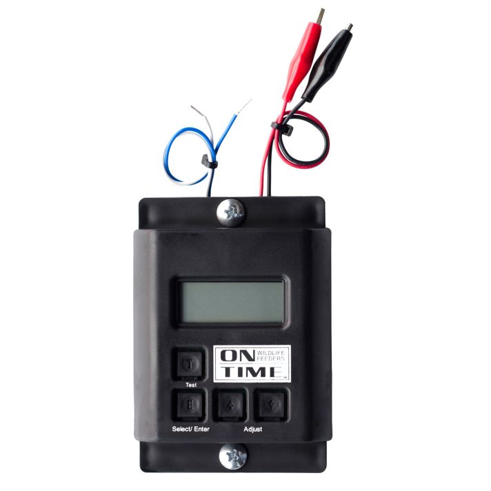 On Time 00503 Digital Timer Replacement LCD Display, Adjustable Motor, Operates on 6 or 12 Volt Batteries, Features 6 Feedings with 1-30 Second Run Time, Compatible with Most Brand Feeders