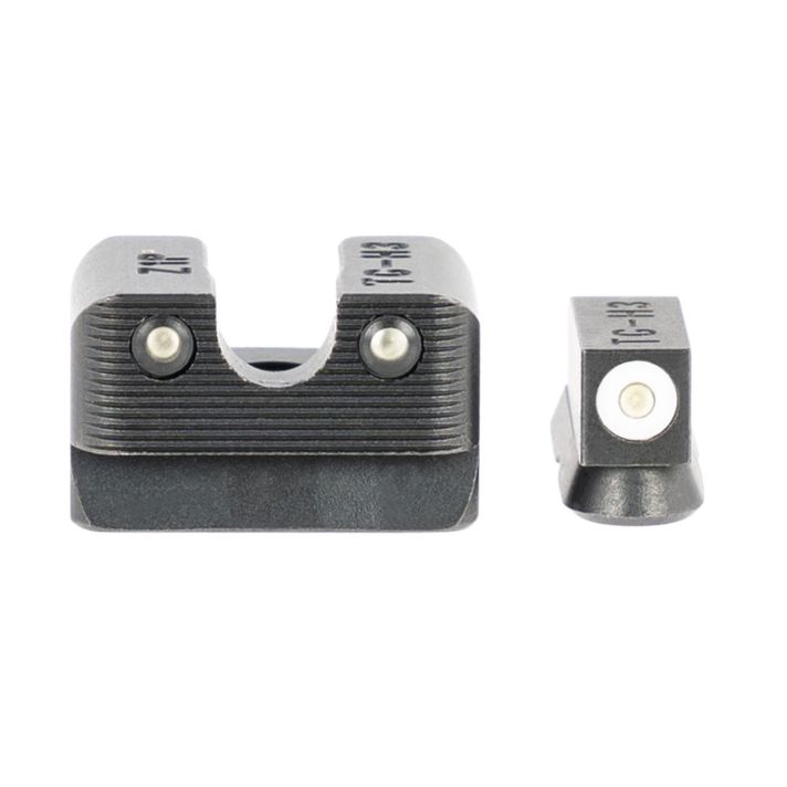 TruGlo TG231Z1W Tritium ProBlack | Green Tritium White Outline Front Sight Green Tritium Rear Sight