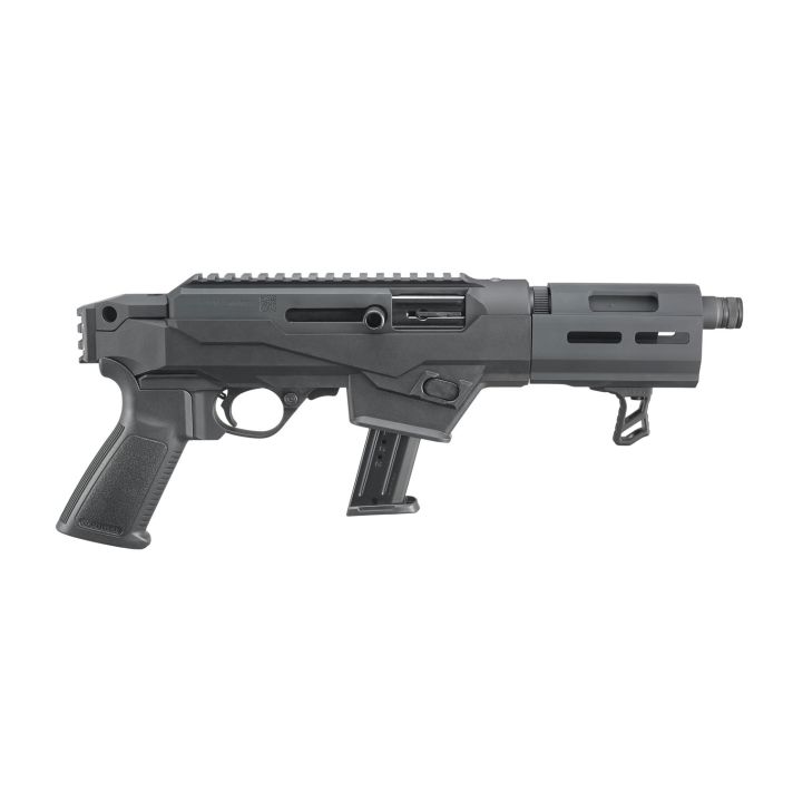 Ruger 29100 PC Charger9mm Luger 6.50" Threaded Barrel 17+1, Black Hard Coat Anodized Finish, Glass-Filled Polymer Chassis, Takedown Stock, 7075-T6 Aluminum Picatinny Rail, Optics Ready