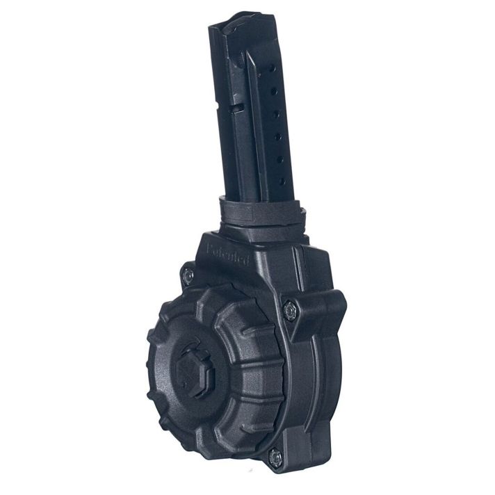 ProMag DRMA27 Standard30rd Drum 9mm Luger Compatible w/ Glock 17/19 Black DuPont Zytel Polymer