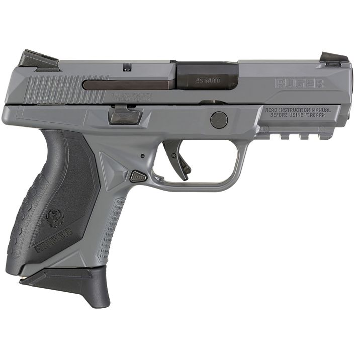 Ruger 8649 American Pistol Compact Pro 45 ACP 3.75" Barrel 7+1, Elite Concrete Cerakote Frame & Slide, MIL-STD-1913 Picatinny Mounting Rail, Loaded Chamber Inspection Port, Trigger Safety