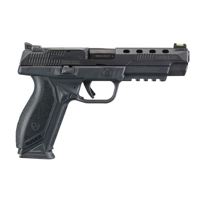 Ruger 8672 American Pistol Competition 9mm Luger 5" Barrel 17+1, Drilled & Tapped Black Nitride Stainless Steel Slide, MIL-STD-1913 Picatinny Mounting Frame, Integrated Trigger Safety, Optics Ready