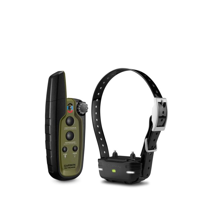 Garmin 0100120500 Sport Pro System Bundle Handheld Green w/BarkLimiter, LED Beacon Lights, 1-Hand Operation, Water-Resistant Rechargeable Li-ion; Collar Up to 3 Dogs .75 Mile Range
