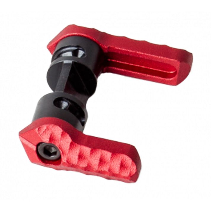 Seekins Precision 0011580012 Safety Selector 60/90 Degree Red Anodized Aluminum Ambidextrous