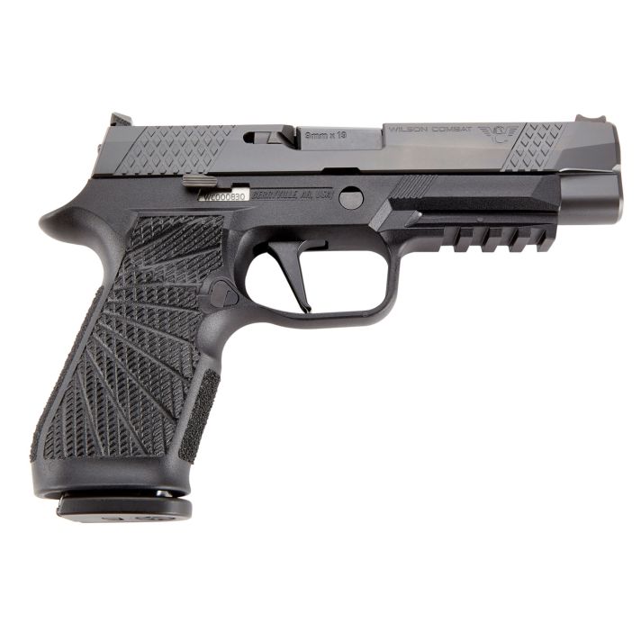 Wilson Combat SIGWCP320F9B P3209mm Luger 17+1 4.70" Chrome Moly Barrel, Black DLC Serrated Stainless Steel Slide, Black Polymer Frame w/Picatinny Rail, Black Polymer Grip