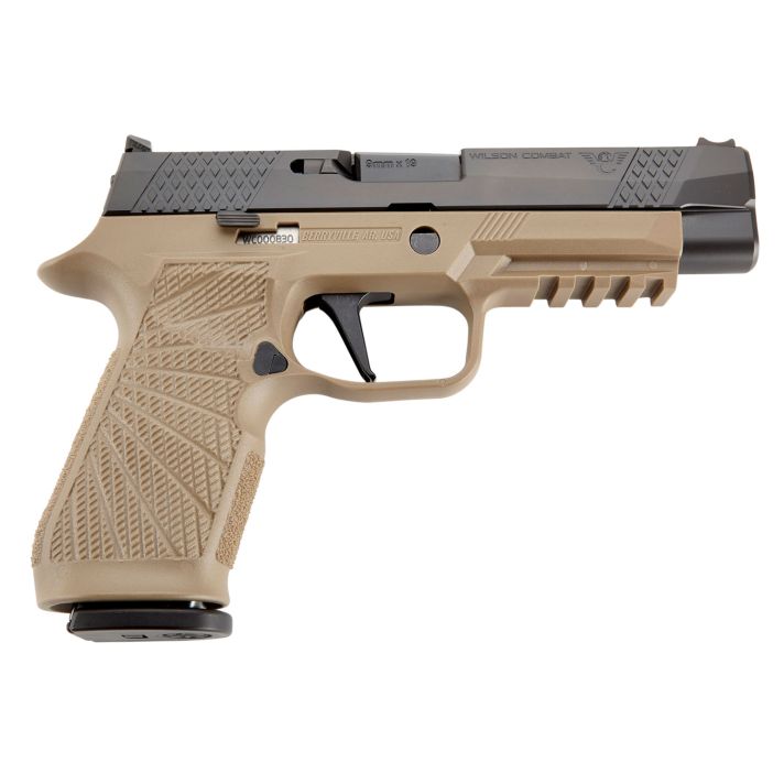 Wilson Combat SIGWCP320F9TATS P3209mm Luger 4.70" 17+1 Tan Black DLC Stainless Steel Slide Tan Polymer Grip