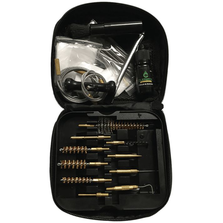 Clenzoil 2236 Field & Range Tactical Cleaning Kit Pistol/Rifle 17 Pieces Black