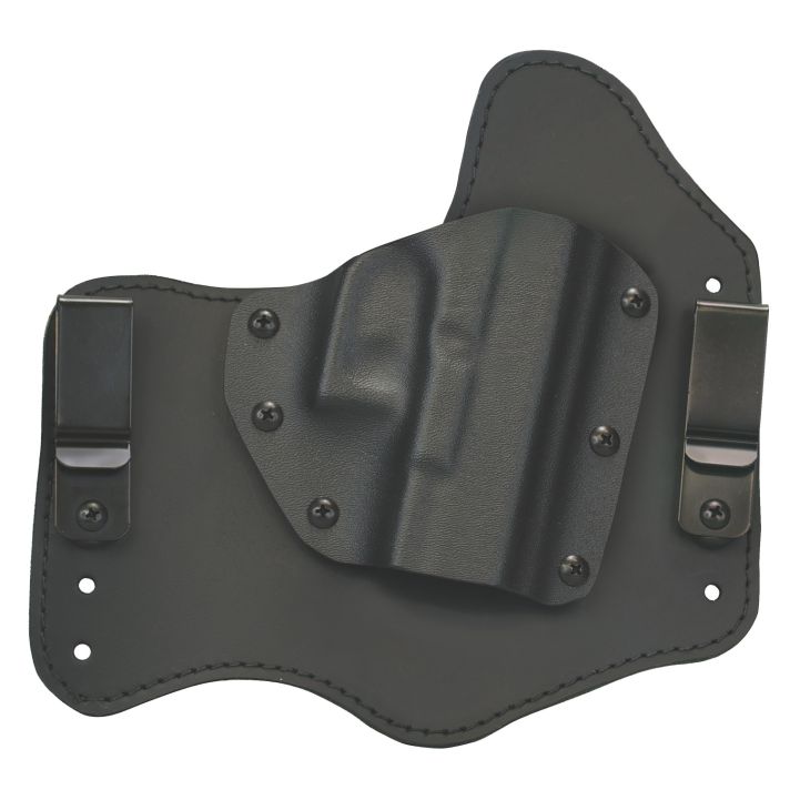 Homeland HLHSIGP228 Homeland HybridIWB Black Leather Belt Clip Fits Sig P228 Right Hand