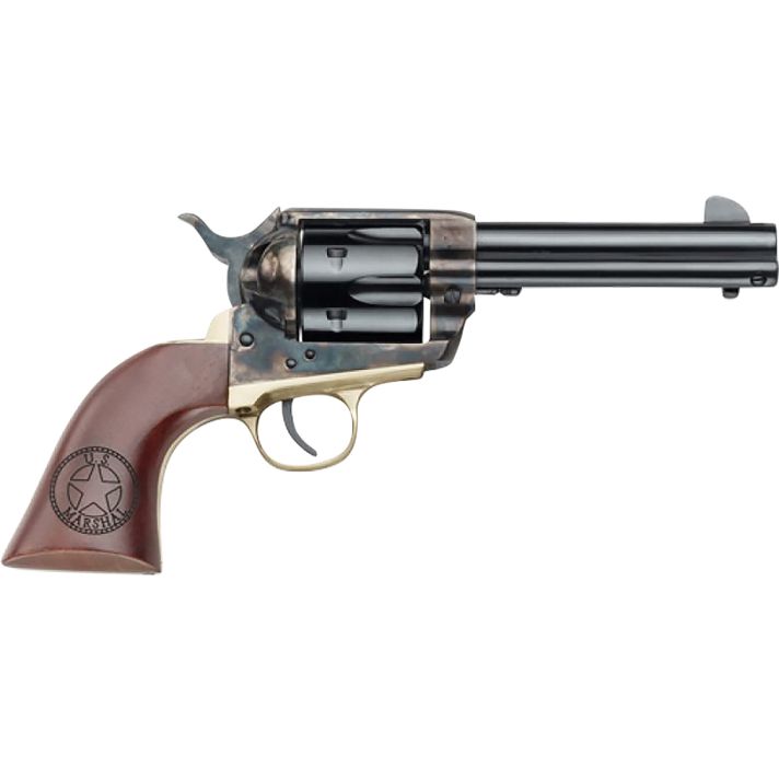 Pietta HF45USM434/COMB 1873 Great Western II U.S. Marshal 45 Colt (Long Colt) 6rd 4.75" Blued Steel Barrel & Cylinder Blued Steel Frame, Walnut Engraved Grip, Exposed Hammer, Includes 45 ACP Cylinder