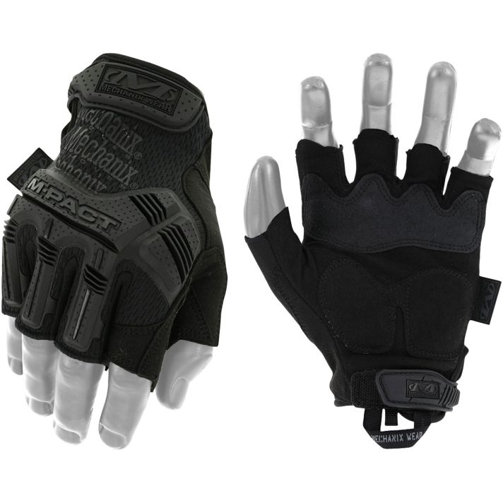 Mechanix Wear MFL55011 M-Pact Covert Black Fingerless Synthetic Leather XL TPR Closure