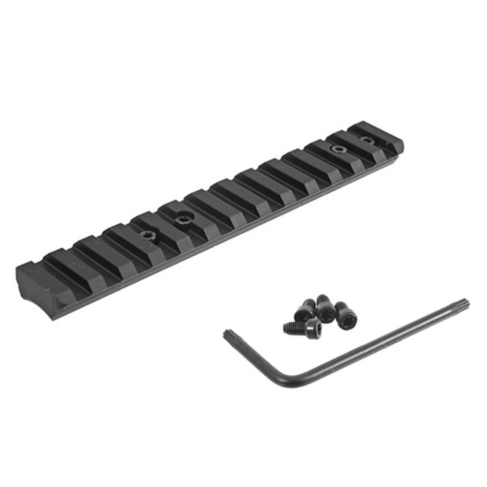 Ruger 90674 Picatinny RailBlack Anodized Aluminum Fits Ruger American Rimfire 0 MOA