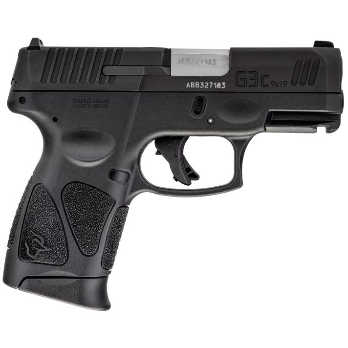 Taurus 1G3C93110 G3CCompact Frame 9mm Luger 10+1 3.26" Matte Stainless Steel Barrel, Matte Black Tenifer Serrated Steel Slide, Black Polymer Frame w/Picatinny Rail, Black Polymer Grip, Right Hand
