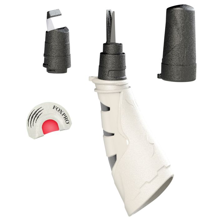 Foxpro MRMTHY Mr. MouthyDiaphragm/Howler Call Double Reed Coyote Sounds Attracts Predators White 3 Piece