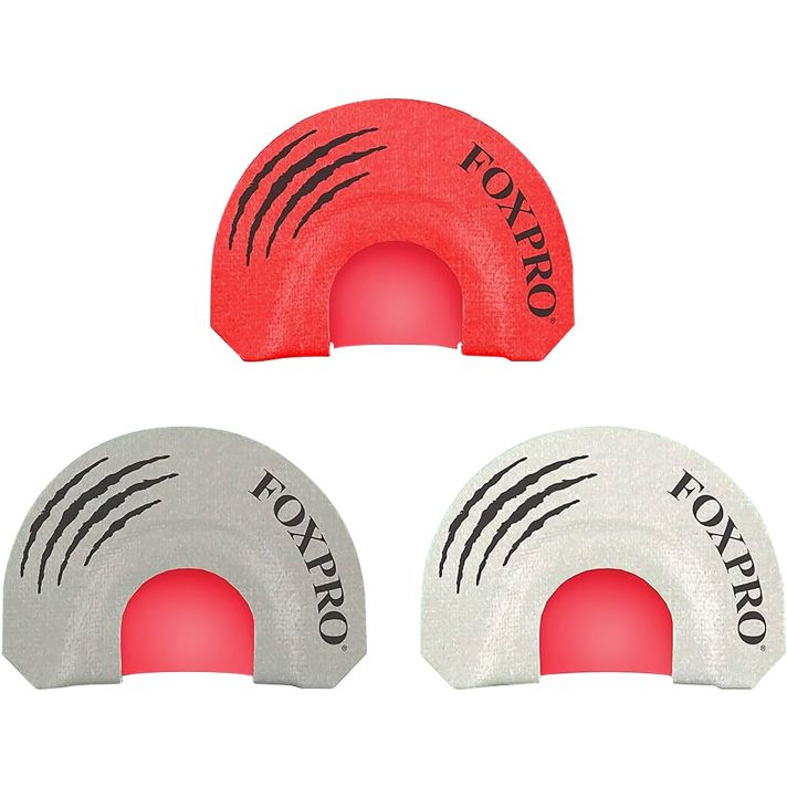 Foxpro LOADEDGUN Loaded Gun Combo Diaphragm Call Double/Triple Reed Coyote Sounds Attracts Coyotes Gray/Red/White 3 Piece