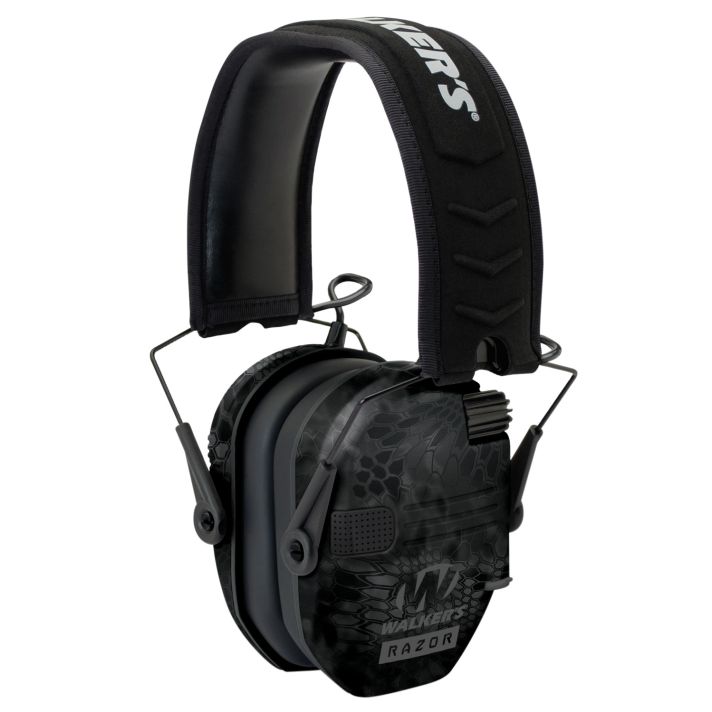 Walker's GWPRSEMYP Razor Slim Electronic Muff 23 dB,Over the Head,Typhoon Camo/Black Polymer