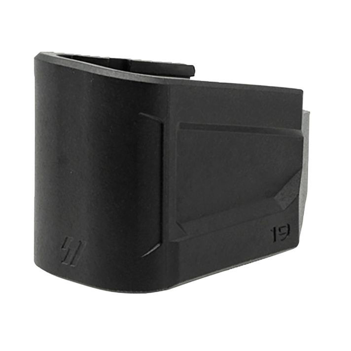 Strike Industries EMPG19 Enhanced Magazine Plate+5, 9mm Luger, Compatible w/Glock 19, Black Polymer