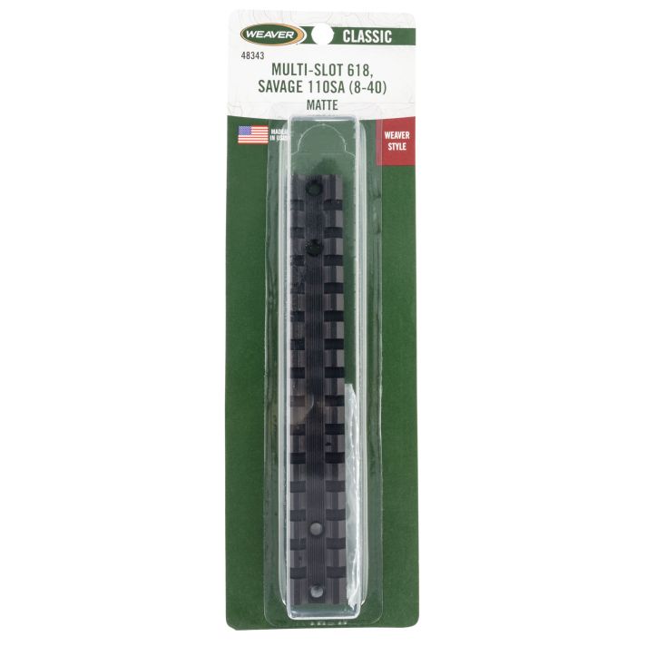 Weaver Mounts 48343 Multi-Slot Base 618 Black Savage 110 Short Action