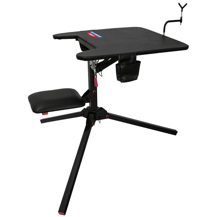 Birchwood Casey MSB300 Swivel Action Shooting Bench Black Steel, 29" W x 29" L