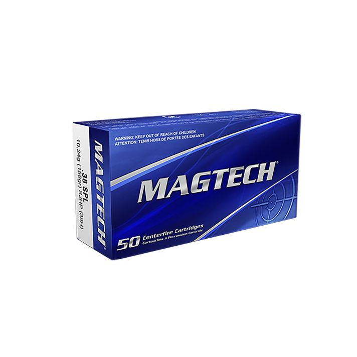 Magtech 38H Range/Training38Special+P 158gr Semi Jacketed Hollow Point 50 Per Box/20 Case