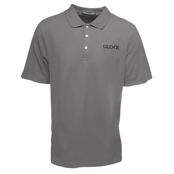 Glock AP95874 Classic PoloGray Cotton Short Sleeve Small