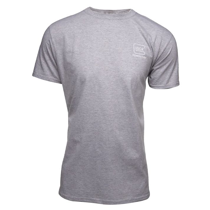 Glock AA75117 Pursuit Of PerfectionHeather Gray Cotton/Polyester Short Sleeve Small