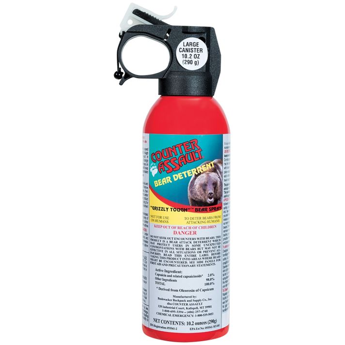 Counter Assault 15067027 Bear SprayCapsaicin Range 32 ft-7 Seconds/40 ft-8 Seconds 8.10 oz/10.20 oz Includes 2 Holsters