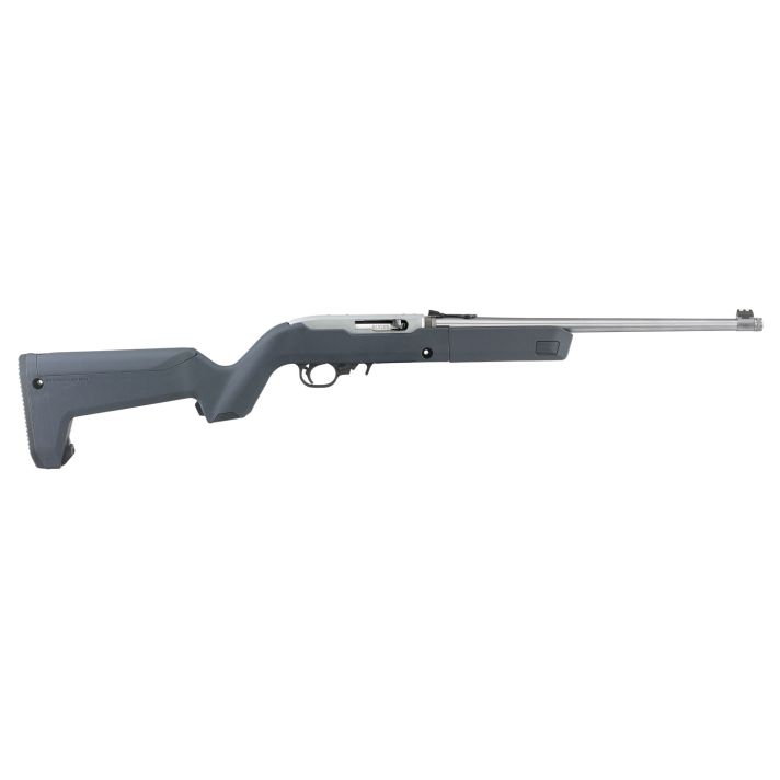 Ruger 31152 10/22 Takedown 22 LR 10+1 16.40" Barrel, Satin Stainless Steel, Magpul X-22 Backpacker Stealth Gray Stock, Cross-Bolt Manual Safety, Includes 4 BX-1 Magazines