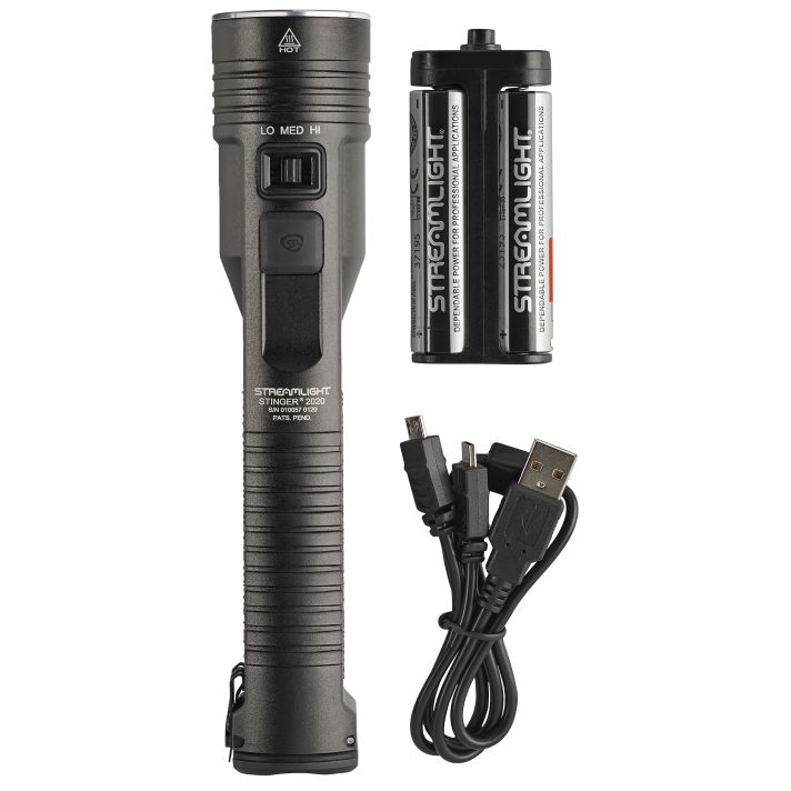 Streamlight 78100 Stinger 2020Black Anodized 100/850/2000 Lumens White LED (No Charger)
