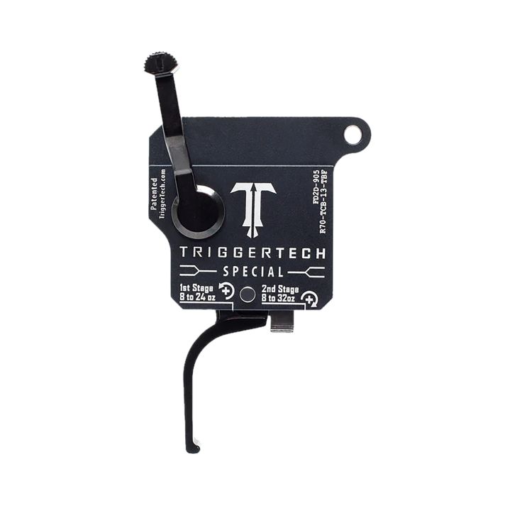 TriggerTech R70TCB13TBF SpecialTwo-Stage Flat Trigger with 1-3.50 lbs Draw Weight Black Finish for Remington 700 Right
