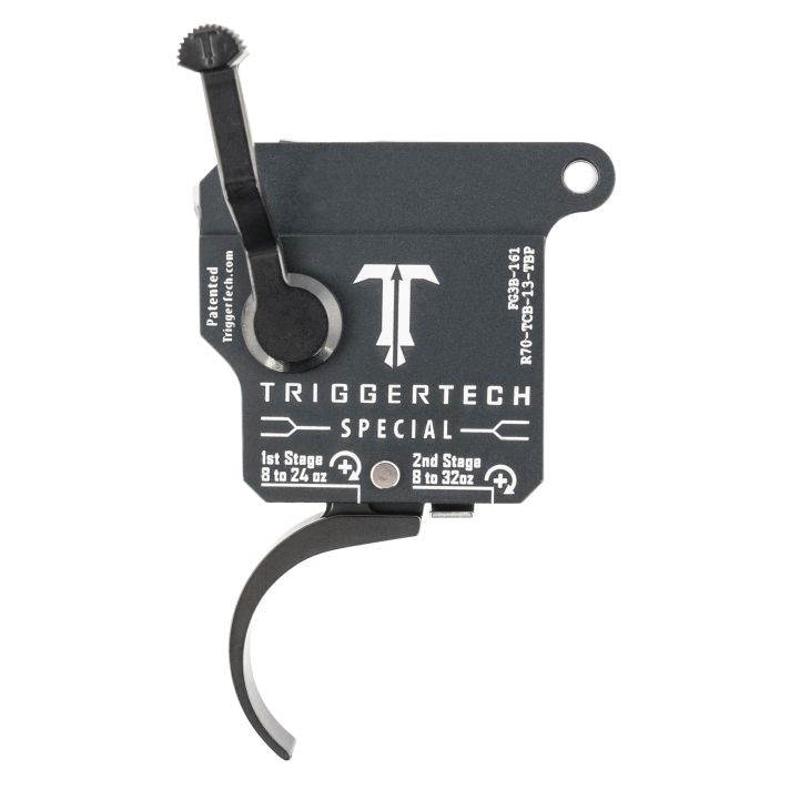 TriggerTech R70TCB13TBP SpecialTwo-Stage Pro Curved Trigger with 1-3.50 lbs Draw Weight & Matte Gray w/Black Parts Finish for Remington 700 Right