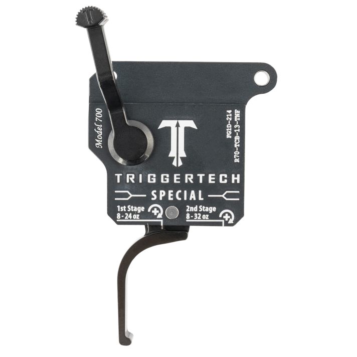 TriggerTech R70TCB13TNF SpecialTwo-Stage Flat Trigger with 1-3.50 lbs Draw Weight & Matte Gray w/Black Parts Finish for Remington 700 Right
