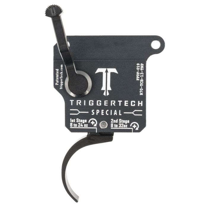 TriggerTech R70TCB13TNP SpecialTwo-Stage Pro Curved Trigger with 1-3.50 lbs Draw Weight & Matte Gray w/Black Parts Finish for Remington 700 Right