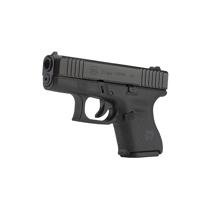 Glock PA275S201 G27 Gen5 Sub-Compact 40 S&W 9+1 3.43" Black GMB Barrel, Black nDLC Serrated Slide, Black Polymer Frame, Black Textured w/Interchangeable Backstrap Grip, Ambidextrous