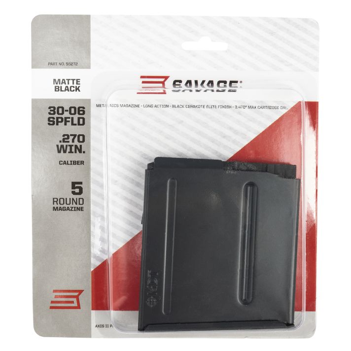 Savage Arms 55272 Savage5rd 270 Win/30-06 Springfield Fits Axis II Precision Matte Black Steel
