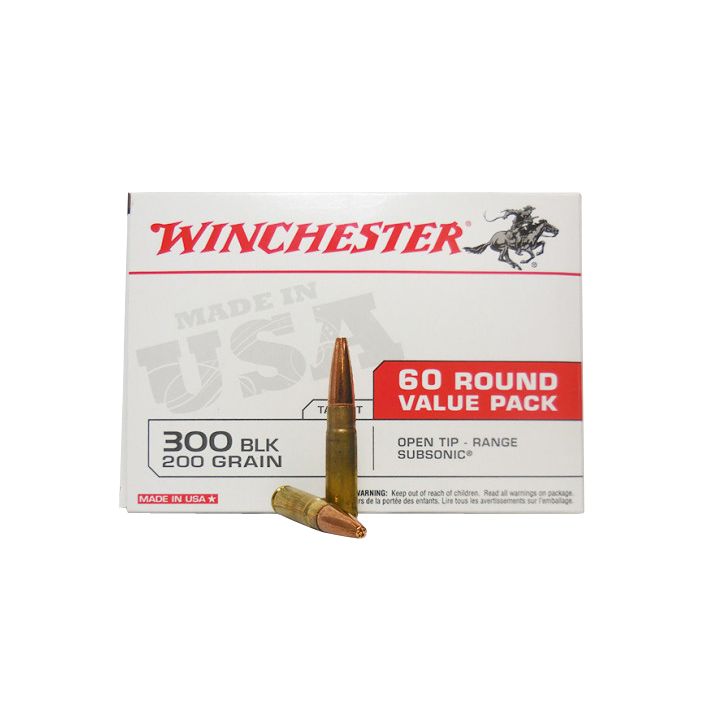 Winchester Ammo USA300BXVP USA300Blackout 200gr Open Tip Range Subsonic 60 Per Bx/4 Case *Value Pack