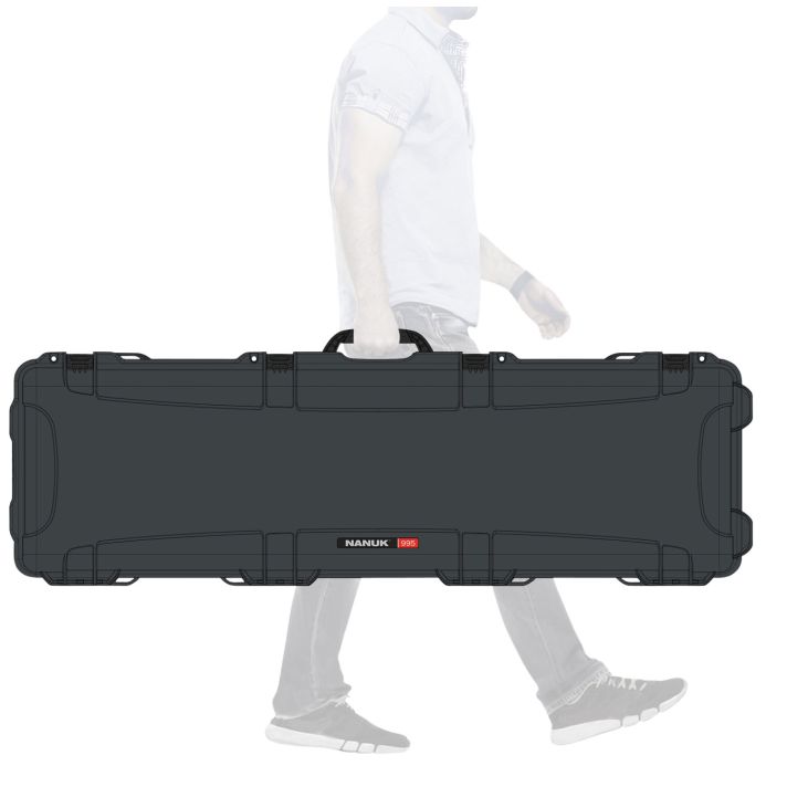 Nanuk 9951007 995Waterproof Graphite Resinwith Foam Padding & Lockable Latches for Rifles 52" L x 14.50" W x 6" H Interior Dimensions